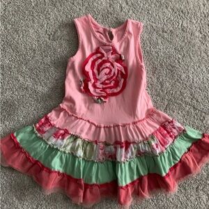 Girls Beetlejuice London Ruffle Dress Tiered Layers size 4